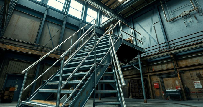 Escada metálica é a solução ideal para segurança e praticidade em ambientes industriais e residenciais Escada metálica é a solução ideal para segurança e praticidade em ambientes industriais e residenciais